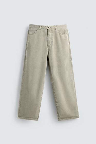 BAGGY FIT JEANS - Khaki by Zara