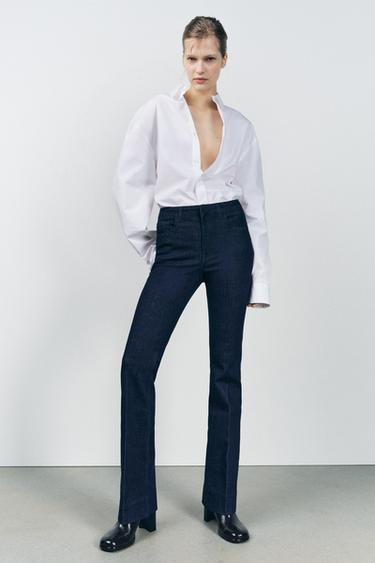 ZW COLLECTION BOOTCUT MID-WAIST JEANS - Blue by Zara