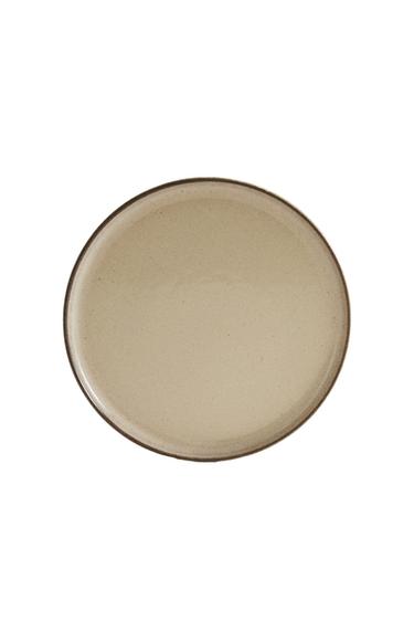 STONEWARE DINNER PLATE - Light ecru by Zara