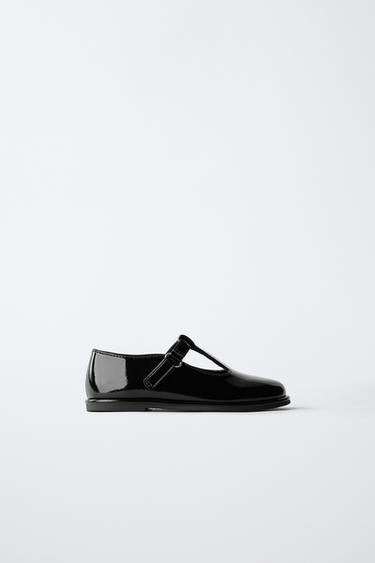 PATENT T-BAR SHOES - Black by Zara