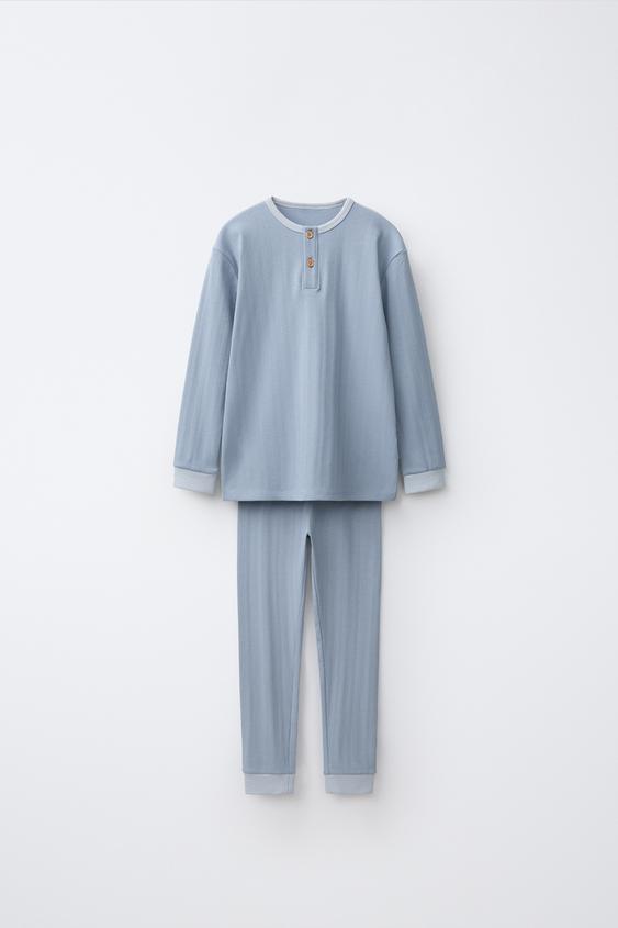2-6 YEARS / PLAIN TEXTURED PYJAMAS - Blue by Zara - Image 0
