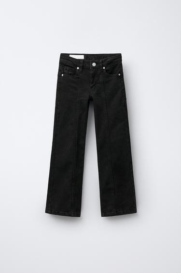 BOOTCUT JEANS WITH DART DETAIL - Black by Zara