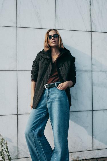 WATER-REPELLENT HOODED QUILTED JACKET - Black by Zara