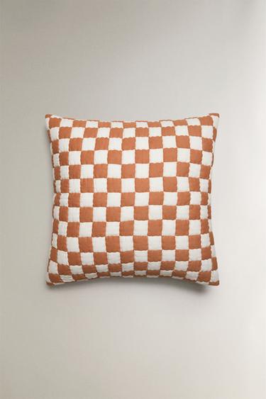 CHECK COTTON CUSHION COVER - 772 by Zara