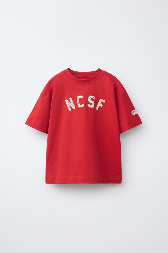 JOGGING T-SHIRT - Red by Zara - Image 0