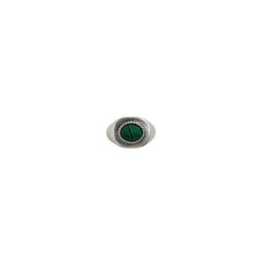 STONE SIGNET RING - Silver by Zara