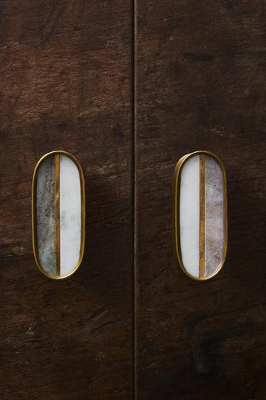 PACK OF CONTRAST MARBLE DOOR KNOBS (PACK OF 2) - White by Zara