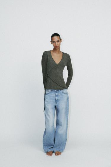 SOFT WRAP JACKET - Dark green by Zara - Image 0