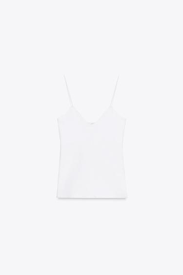 STRAPPY COTTON TOP - White by Zara