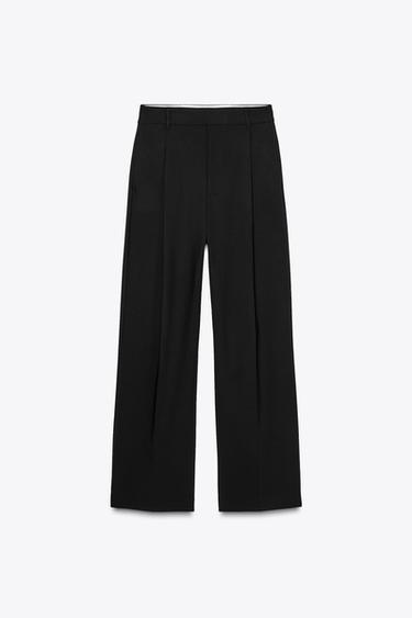 PLEATED TROUSERS - Black by Zara