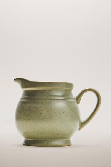 SHORT STONEWARE JUG - GREENISH by Zara