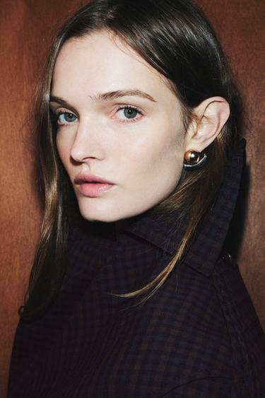 MISMATCHED EARRINGS WITH BALL AND STICK DETAIL - Gold / Silver by Zara - Image 0