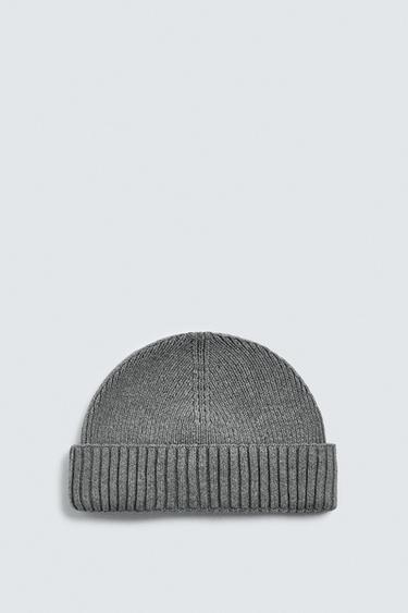 BASIC SHORT BEANIE - Light grey by Zara