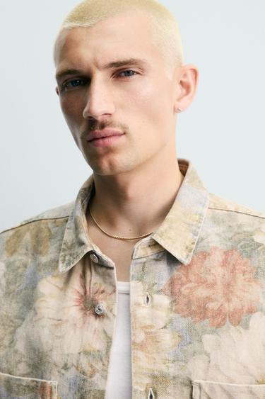 WASHED FLORAL PRINT RELAXED FIT SHIRT - Multicoloured by Zara
