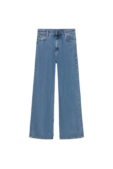 ZW COLLECTION WIDE-LEG HIGH-WAIST JEANS - Blue by Zara