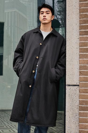 QUILTED TECHNICAL TRENCH COAT - Black by Zara