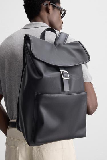 FLAP BACKPACK - Black by Zara - Image 0