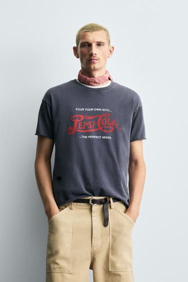 PEPSI © PEPSICO LOGO T-SHIRT - Navy blue by Zara