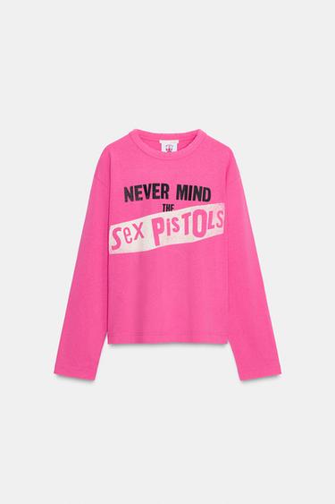 SEX PISTOLS LONG SLEEVE T-SHIRT - Pink by Zara
