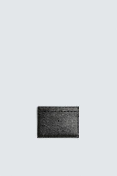 TEXTURED CARD HOLDER - Black by Zara