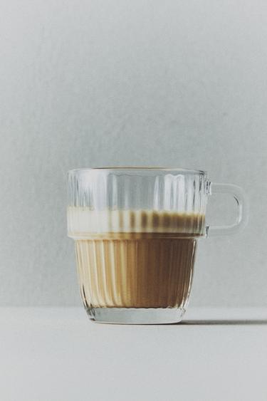 GLASS CUP WITH RAISED DESIGN -  by Zara