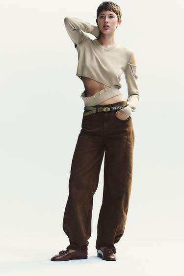 LEATHER TASSEL LOAFERS - Brown by Zara