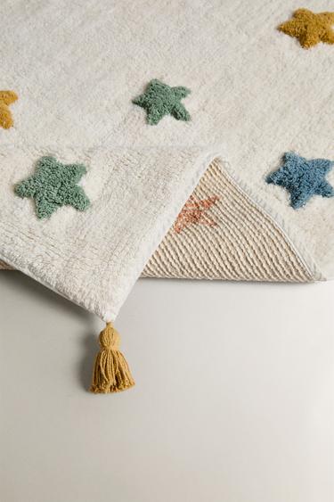 KIDS' BATH MAT WITH STARS - Oyster-white by Zara