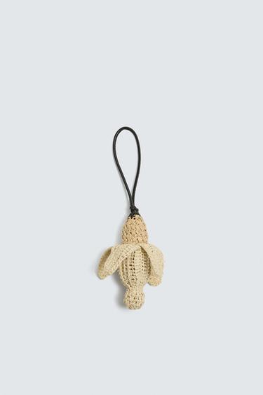 BRAIDED KEY RING - Ecru White by Zara