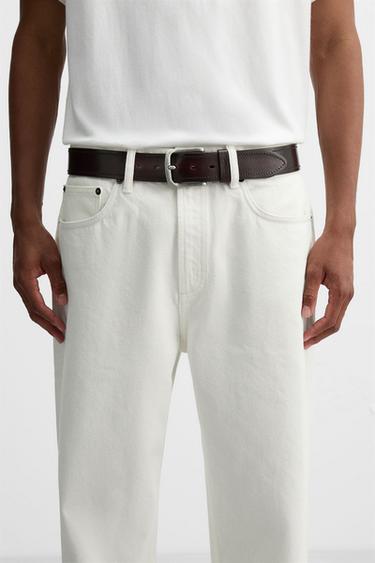 WIDE LEATHER BELT - Dark brown by Zara - Image 0