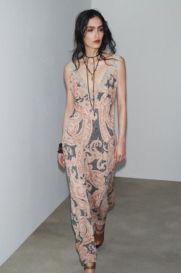 ZW COLLECTION PRINTED CAMISOLE DRESS - Printed by Zara