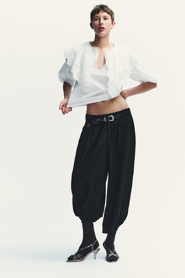 POPLIN SHIRT WITH PETER PAN COLLAR - White by Zara - Image 0