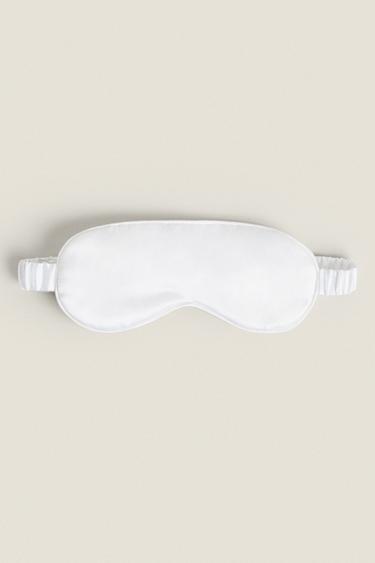 100% MULBERRY SILK EYE MASK - White by Zara - Image 0