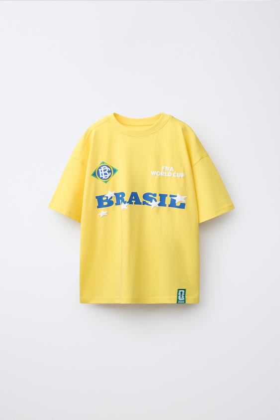 BRAZIL FIFA WORLD CUP ™ 2026 PRINT T-SHIRT - Yellow by Zara - Image 0
