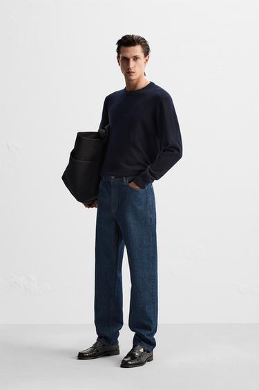 100% CASHMERE SWEATER - Navy blue by Zara