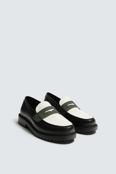 PENNY LOAFERS - Green by Zara