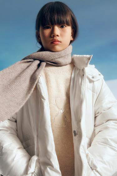 WATER-REPELLENT FEATHER DOWN PUFFER JACKET - Ecru by Zara