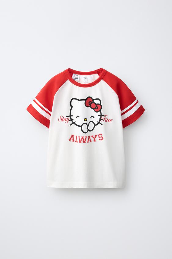 HELLO KITTY © SANRIO RAGLAN SLEEVE T-SHIRT - White by Zara - Image 0
