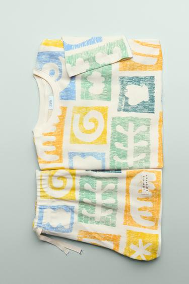 AGES 2-14/ SHAPE PRINT PYJAMAS - Ecru by Zara