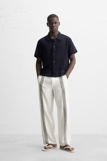 CHECK JACQUARD SHIRT - Blue by Zara - Image 0