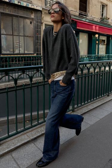 SOFT-TOUCH KNIT JUMPER - Dark grey marl by Zara