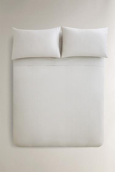 SATEEN DUVET COVER (300 THREAD COUNT) - Pearl grey by Zara