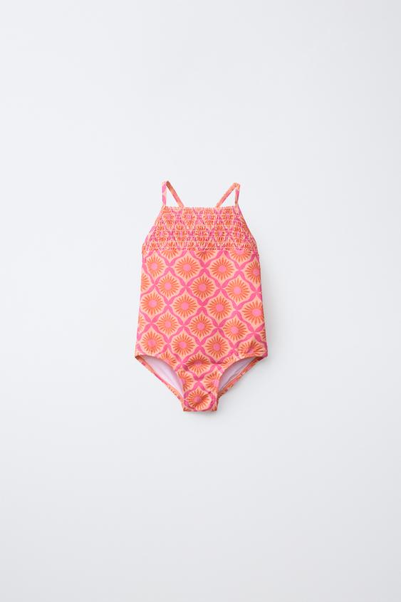 1-6 YEARS / SUN PRINT SWIMSUIT - Fuchsia by Zara - Image 0