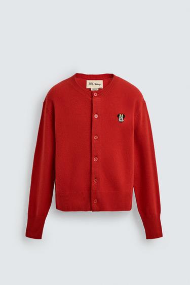 MINNIE MOUSE PATCH CARDIGAN HARRY LAMBERT FOR ZARA X DISNEY - Red by Zara