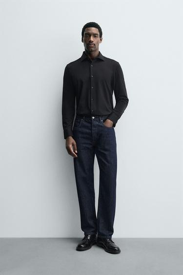 REGULAR FIT SHIRT - Black by Zara