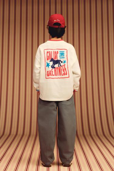 BALLOON PLEATED TROUSERS - Faded blue by Zara