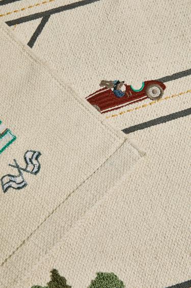 CHILDREN'S RACE TRACK RUG - Light beige by Zara