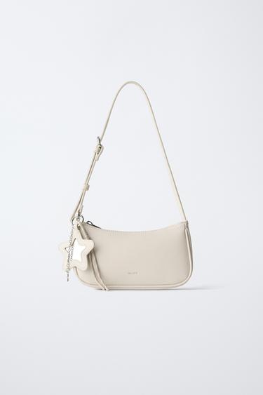 SHOULDER BAG WITH CHARM - White by Zara