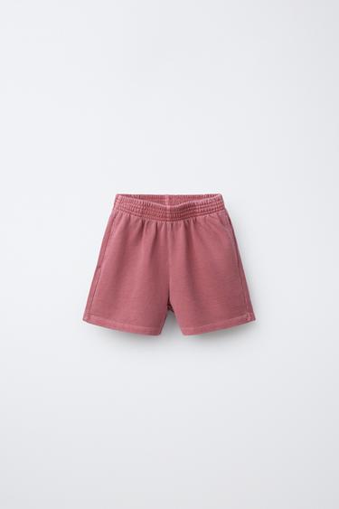 BASIC PLUSH BERMUDA SHORTS - Bright red by Zara