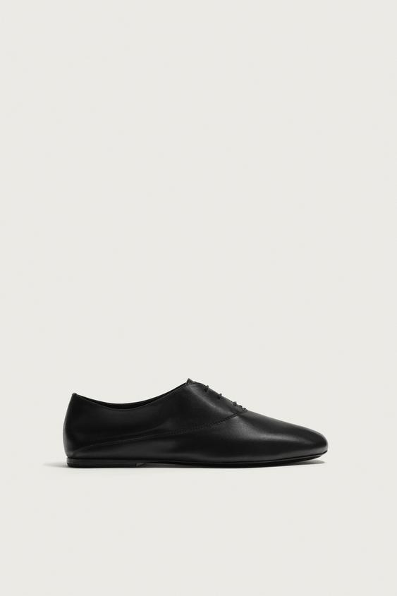 LEATHER SHOES - Black by Zara - Image 0