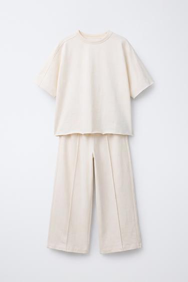 HEAVY WEIGHT TOP AND TROUSERS SET - Ecru by Zara